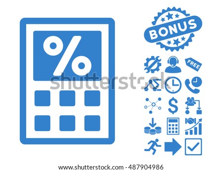 tax calculator pictograph bonus pictogram vector のベクター画像素材