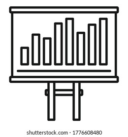 Tax chart bars icon. Outline tax chart bars vector icon for web design isolated on white background