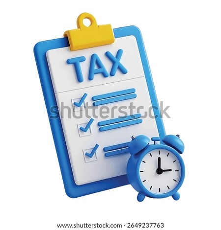 Tax checklist clipboard with completed items and red markings