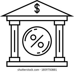 Tax collection Department Concept, Governments Building Vector Icon Design, Compulsory Financial charges and Taxation Symbol on White Background, Levy Sign