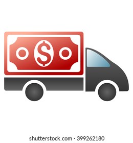 Tax Collector Car vector toolbar icon for software design. Style is a gradient icon symbol on a white background.