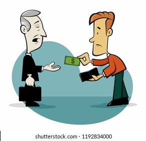 Tax collector cartoon