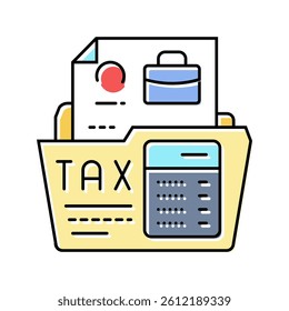 tax compliance business process color icon vector. tax compliance business process sign. isolated symbol illustration
