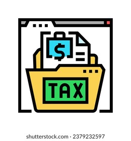tax compliance color icon vector. tax compliance sign. isolated symbol illustration