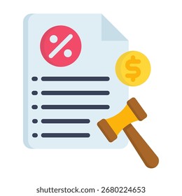 Tax Compliance Icon Flat Vector Illustration