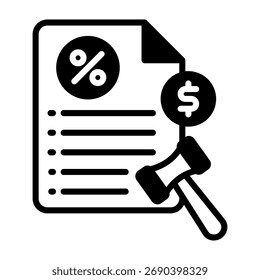 Icono de cumplimiento fiscal Ilustración vectorial mixta