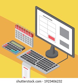 tax computer calendar calculator form