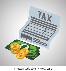 Tax concept with icon design, vector illustration 10 eps graphic.