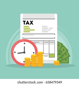 Tax concept illustration.