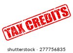 Tax credits red stamp text on white