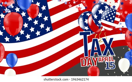 Tax Day 2015 sign design illustration