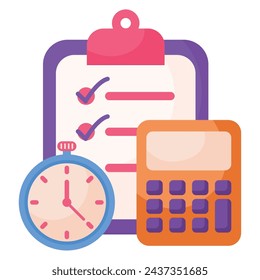 tax day calculator illustration vector