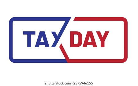 tax day design,  vector art and illustration with white background