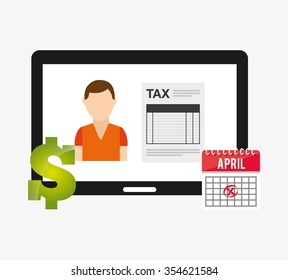 tax day design, vector illustration eps10 graphic 