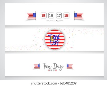 Tax Day Header Or Banner Background.