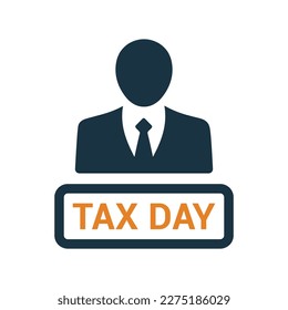 Tax Day icon. Simple vector graphics.