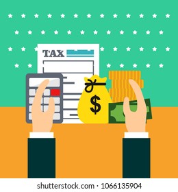 Tax Day Illustration