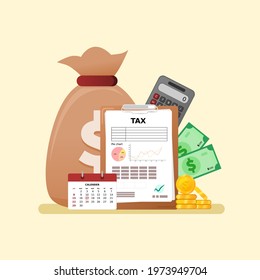 tax day illustration vector relevant for greeting payday