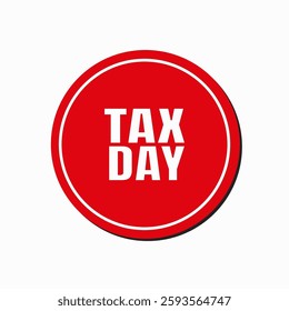 tax day label vector illustration
