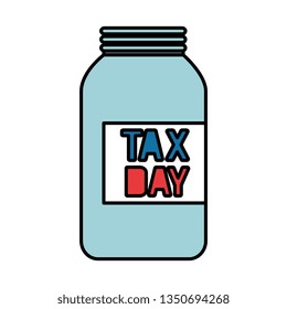 tax day mason jar empty