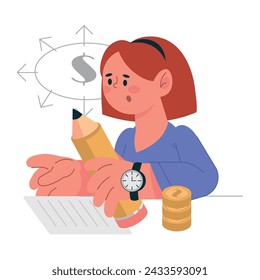 tax day plan illustration vector