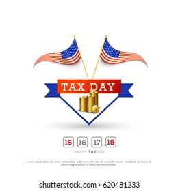 Tax Day Poster Or Banner Background.