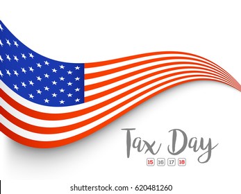 Tax Day Poster Or Banner Background.