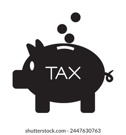 tax day save money icon isolated