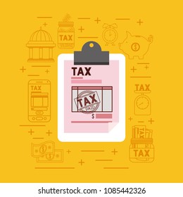 tax day set icons