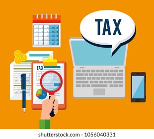 tax day time set icons