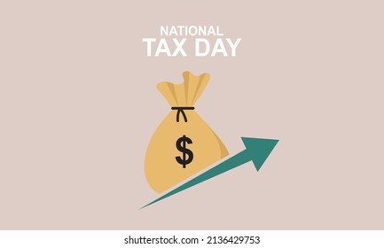 tax day vector. tax day flat. national tax day