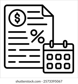 Tax Deadline Icon Element For Design