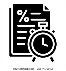 Tax Deadline Icon Element For Design