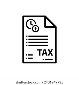 Tax Deadline Icon, Federal Government Income Tax Return Submit Deadline Vector Art Illustration