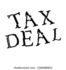 TAX DEAL stamp on white
