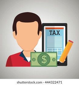 tax debtor design, vector illustration eps10 graphic 