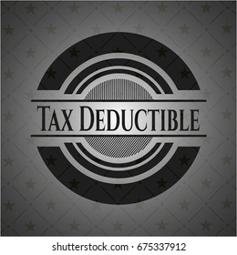 Tax Deductible black emblem