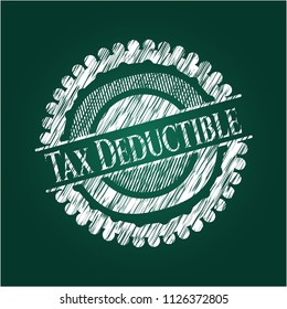 Tax Deductible chalkboard emblem