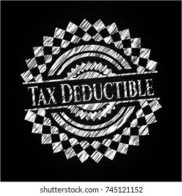 Tax Deductible chalkboard emblem