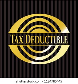 Tax Deductible gold shiny emblem