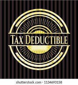 Tax Deductible golden emblem or badge