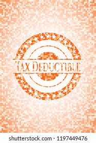 Tax Deductible orange mosaic emblem