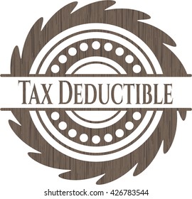 Tax Deductible realistic wood emblem