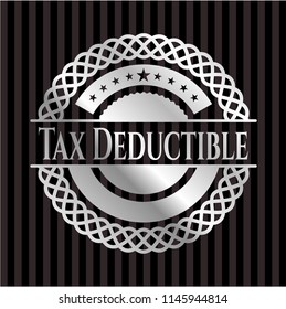 Tax Deductible silver shiny emblem