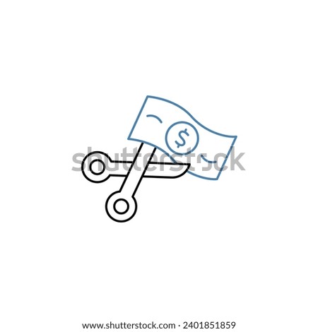tax deduction concept line icon. Simple element illustration. tax deduction concept outline symbol design.