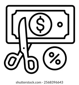 Tax Deduction Icon Element For Design