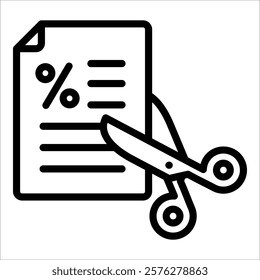 Tax Deduction Icon Element For Design
