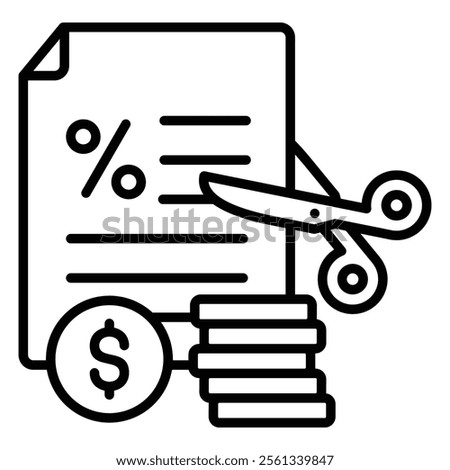Tax Deduction Icon Element For Design