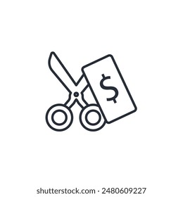 Tax deduction icon. vector.Editable stroke.linear style sign for use web design,logo.Symbol illustration.