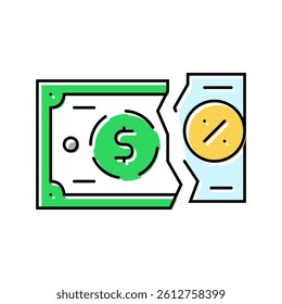 tax deductions color icon vector. tax deductions sign. isolated symbol illustration
